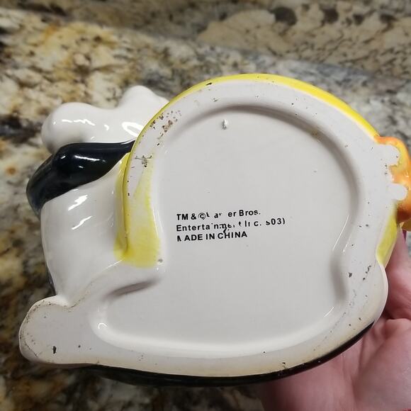 Vintage Warner Bros. Sylvester and Tweety Bird Bowl/Planter - Picture 5 of 5